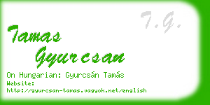 tamas gyurcsan business card